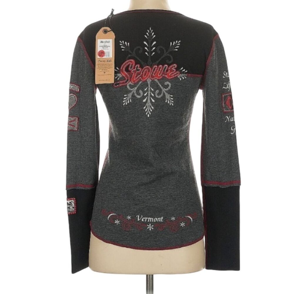 Alp-n-Rock Custom Henley Stowe Vermont Heather/Black Small MSRP$198 - Picture 15 of 16